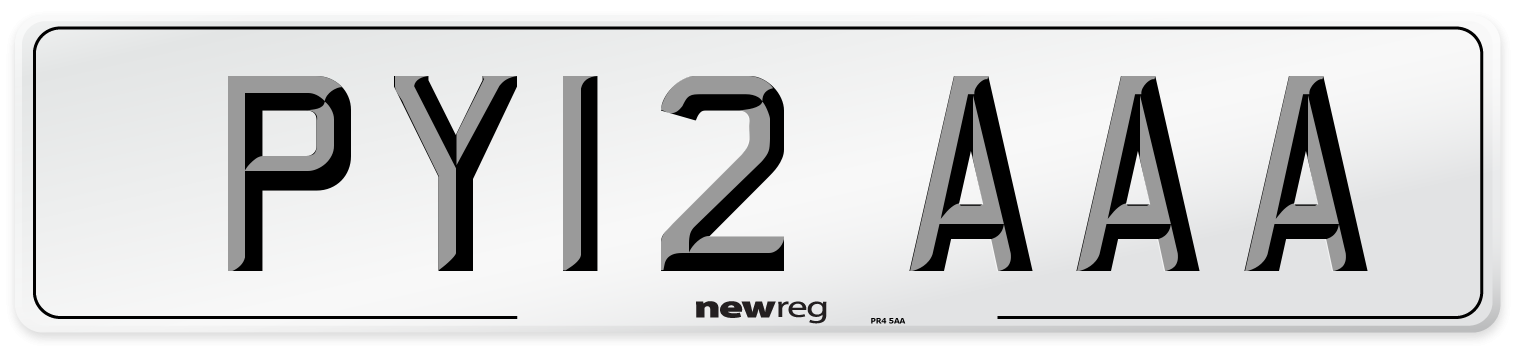 PY12 AAA Number Plate from New Reg
